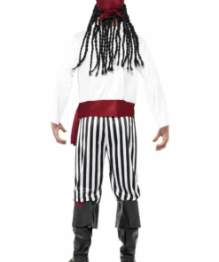Smiffys Pirate Man Costume - Stripe