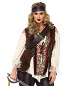 Tomfoolery Pirate Captain Blackheart Ladies Plus Costume - Leg Avenue Ladiesc