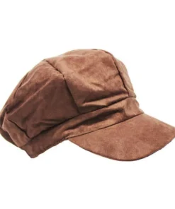 JD Party Hats & Headwear Poor Boy Vintage Flat Cap - Dark Brown