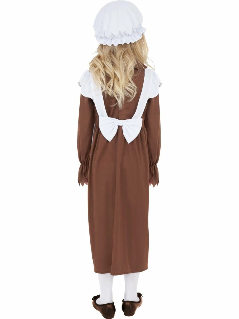 Smiffys Poor Victorian Girls Costume - Brown & White Girls Costumes 5 Smiffys Poor Victorian Girls Costume - Brown & White Girls Costumes