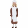 Smiffys Poor Victorian Girls Costume - Brown & White Girls Costumes