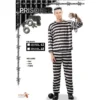 Tomfoolery Mensc Prisoner Black & White Adult Costume - Dr Toms