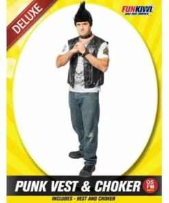 Forum Novelties Punk Vest & Choker Mensc