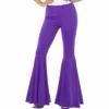 Smiffys Flared Trousers Purple - Ladies