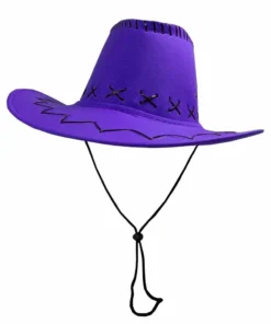 Trademart Purple Cowboy Hat With Rope Accessoriesc