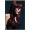 Smiffys Wigsc Long Straight Wig With Fringe In Black Cherry - Sienna