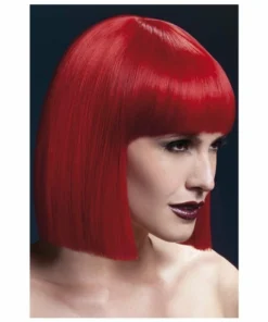 Smiffys Wigsc Red Blunt Cut Bob Wig - Lola