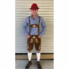 Tiger Leather Deluxe Hans Brown Leather Lederhosen - Hire Oktoberfestc
