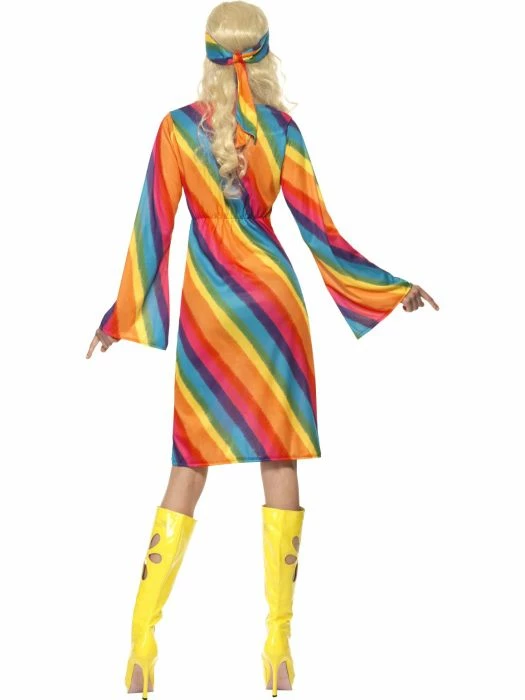 Smiffys 70s Rainbow Hippie Costume Ladiesc 5 Smiffys 70s Rainbow Hippie Costume Ladiesc