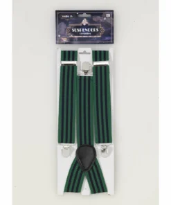 Forum Novelties Accessoriesc Roarin 20's Striped Blue & Green Suspenders