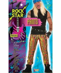 Forum Novelties Mensc 80s Rock Star Pants - Snake Skin Print
