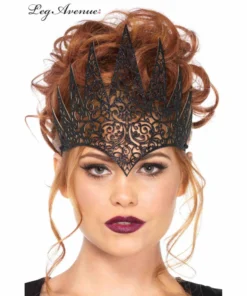 Tomfoolery Fairytales & Storybook Royal Crown In Black Glitter
