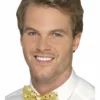 Smiffys Suspenders & Ties Sequin Bow Tie - Gold