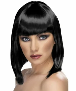 Smiffys Accessoriesc Black Blunt Glam Wig