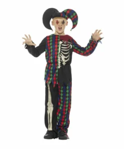 Smiffys Skeleton Jester Costume - Child