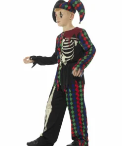 Smiffys Skeleton Jester Costume - Child