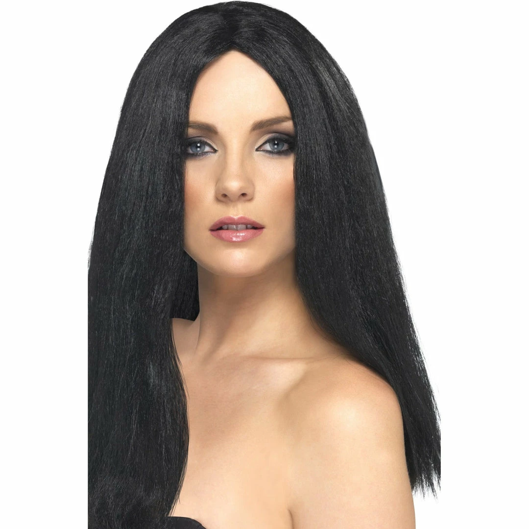 Smiffys Star Style Wig (Black) 3 Smiffys Star Style Wig (Black)