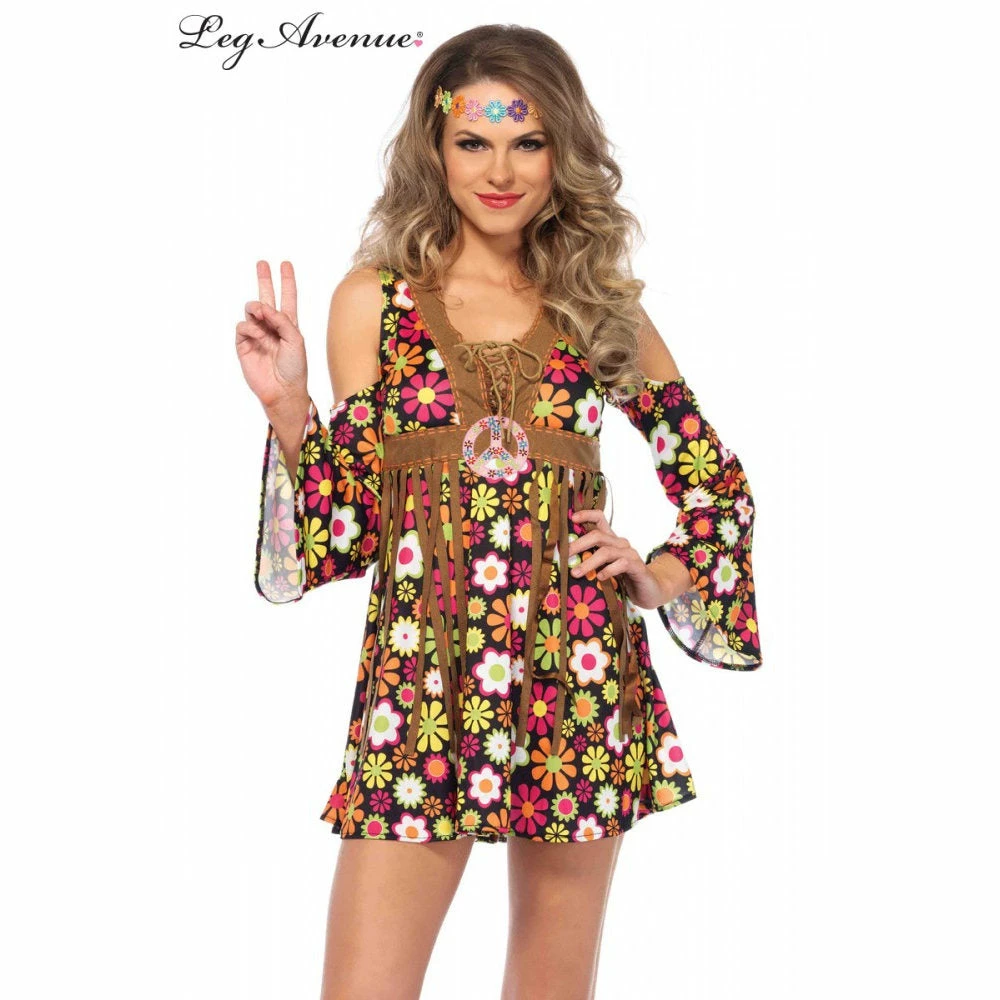 Tomfoolery Starflower Hippie Costume By Leg Avenue Ladiesc 3 Tomfoolery Starflower Hippie Costume By Leg Avenue Ladiesc