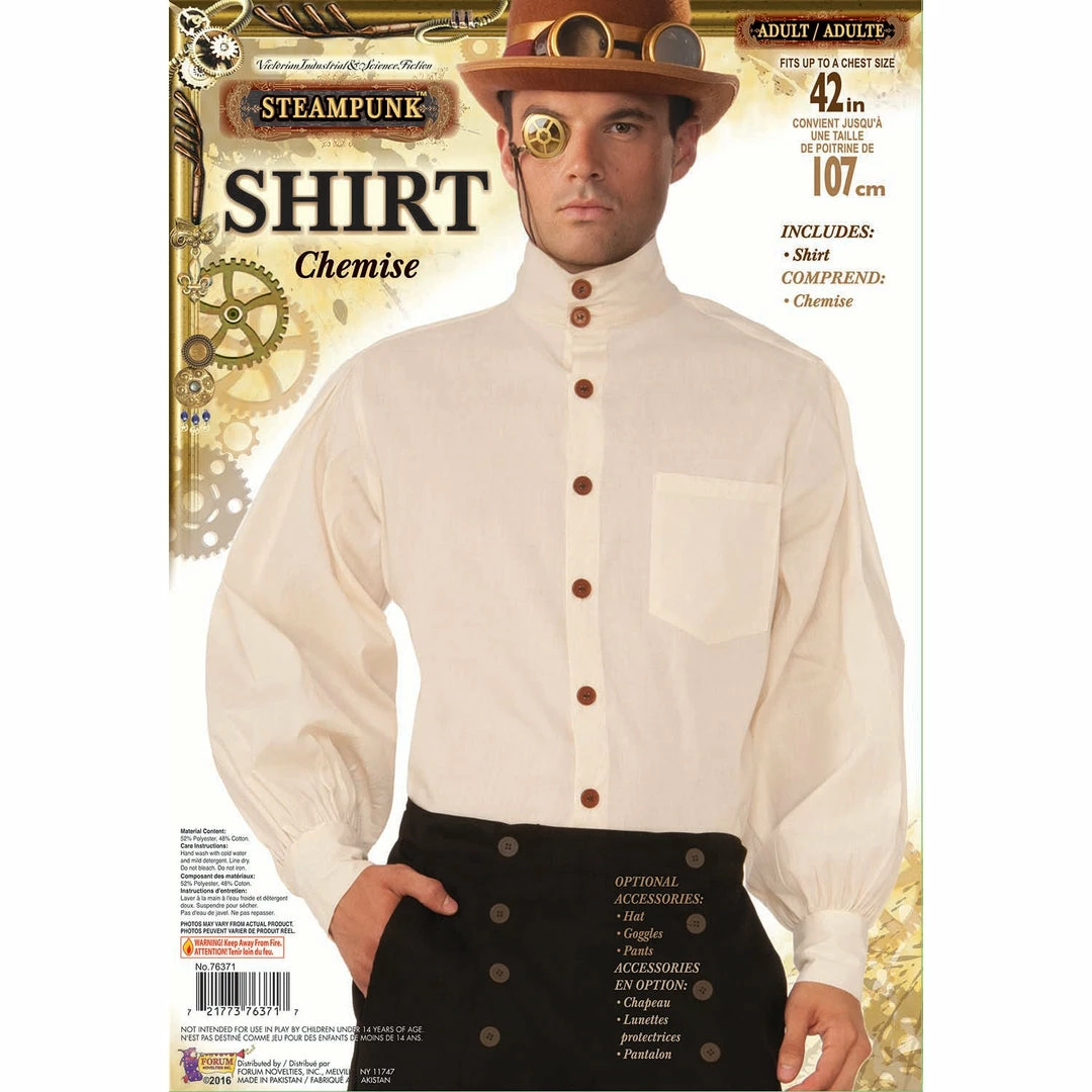 Forum Novelties Steampunk Shirt-Mens Medieval & Historical 3 Forum Novelties Steampunk Shirt-Mens Medieval & Historical