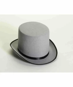 Forum Novelties Hats & Headwear Stovepipe Tall Top Hat-Grey