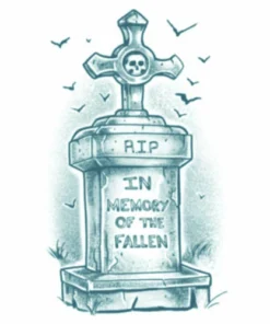 Carnival Products Tinsley Temp Tattoo - Tombstone Tattoos