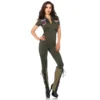 Tomfoolery Top Gun Flight Catsuit - Ladies By Leg Avenue