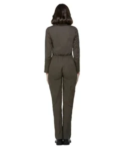 Smiffys Ladiesc Top Gun Ladies Costume In Khaki- Smiffy's