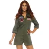 Tomfoolery Top Gun Romper Flight Suit