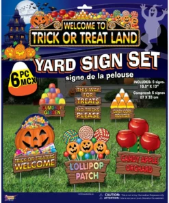 Forum Novelties Halloweenc Trick Or Treat Halloween Lawn Sign Set
