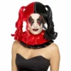 Smiffys Twisted Harlequin Black And Red Wig