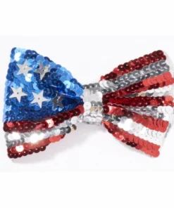 Forum Novelties Suspenders & Ties U.S. Flag Sequin Bow Tie