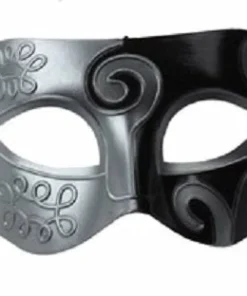 Interalia Group Antique Venetian Eye Mask Black And Silver Accessoriesc