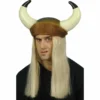 Smiffys Viking Helmet With Large Horns & Fur Trim Adult