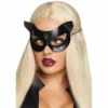 Tomfoolery Accessoriesc Black Vinyl Cat Mask - Leg Avenue