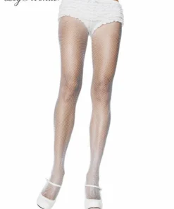 Tomfoolery Nylon Fishnet Pantyhose Plus - Black & White By Leg Avenue