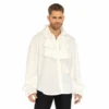 Tomfoolery White Ruffle Front Shirt 1 Tomfoolery White Ruffle Front Shirt