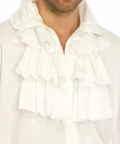 Tomfoolery White Ruffle Front Shirt