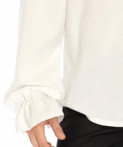 Tomfoolery White Ruffle Front Shirt