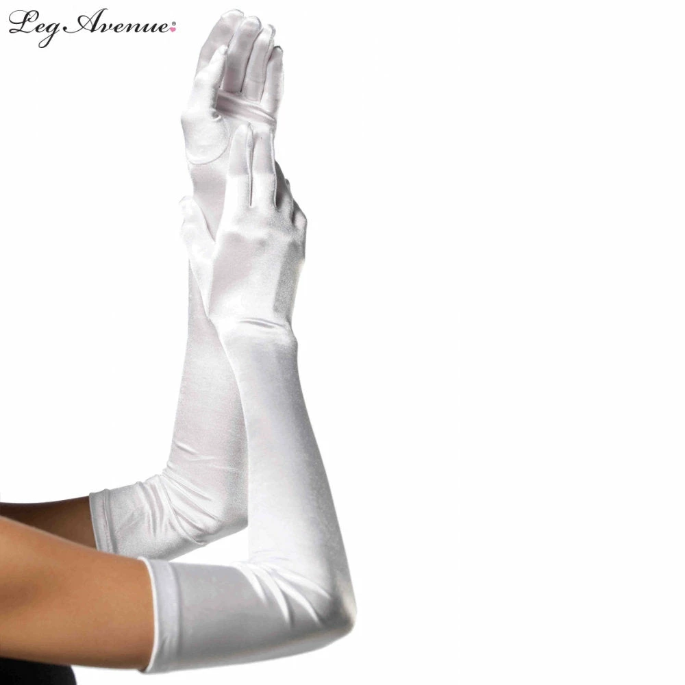 Tomfoolery Gloves Extra Long Satin Leg Avenue - Asst Colors 4 Tomfoolery Gloves Extra Long Satin Leg Avenue - Asst Colors