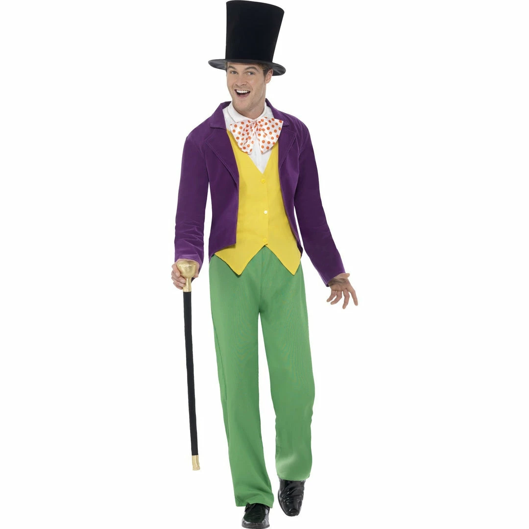 Smiffys Mensc Roald Dahl Willy Wonka Costume - Men's 3 Smiffys Mensc Roald Dahl Willy Wonka Costume - Men's