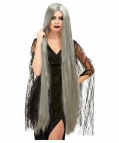 Smiffys Wigsc Witch Wig - Extra Long Grey