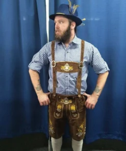 Tiger Leather Mensc Brown Leather Lederhosen - Wolfgang 9 Tiger Leather Mensc Brown Leather Lederhosen - Wolfgang