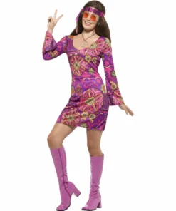 Smiffys Woodstock Hippie Ladies Costume Ladiesc
