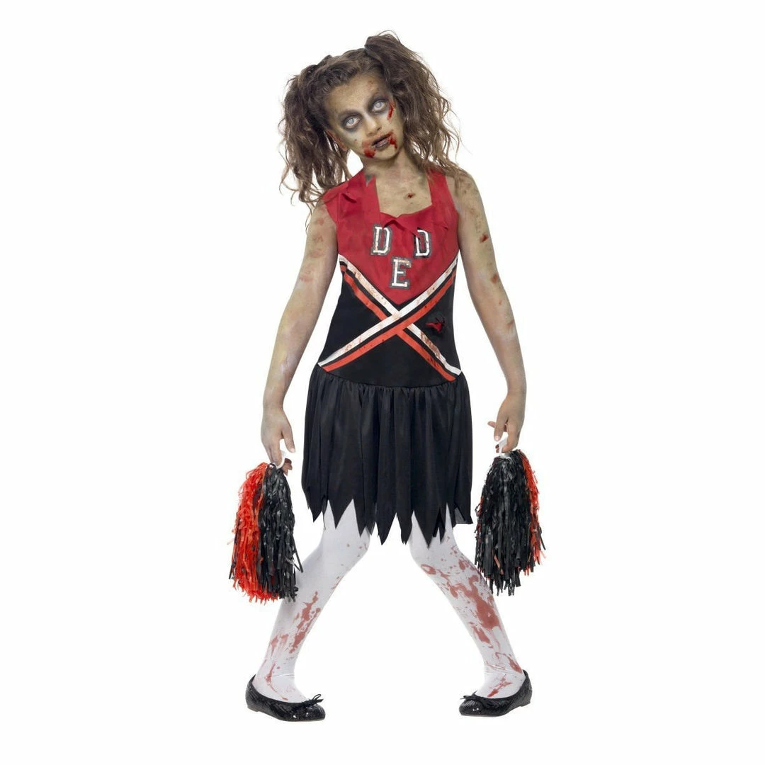 Smiffys Girls Costumes Zombie Cheerleader Costume - Girls 3 Smiffys Girls Costumes Zombie Cheerleader Costume - Girls