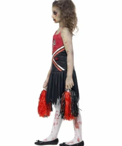 Smiffys Girls Costumes Zombie Cheerleader Costume - Girls
